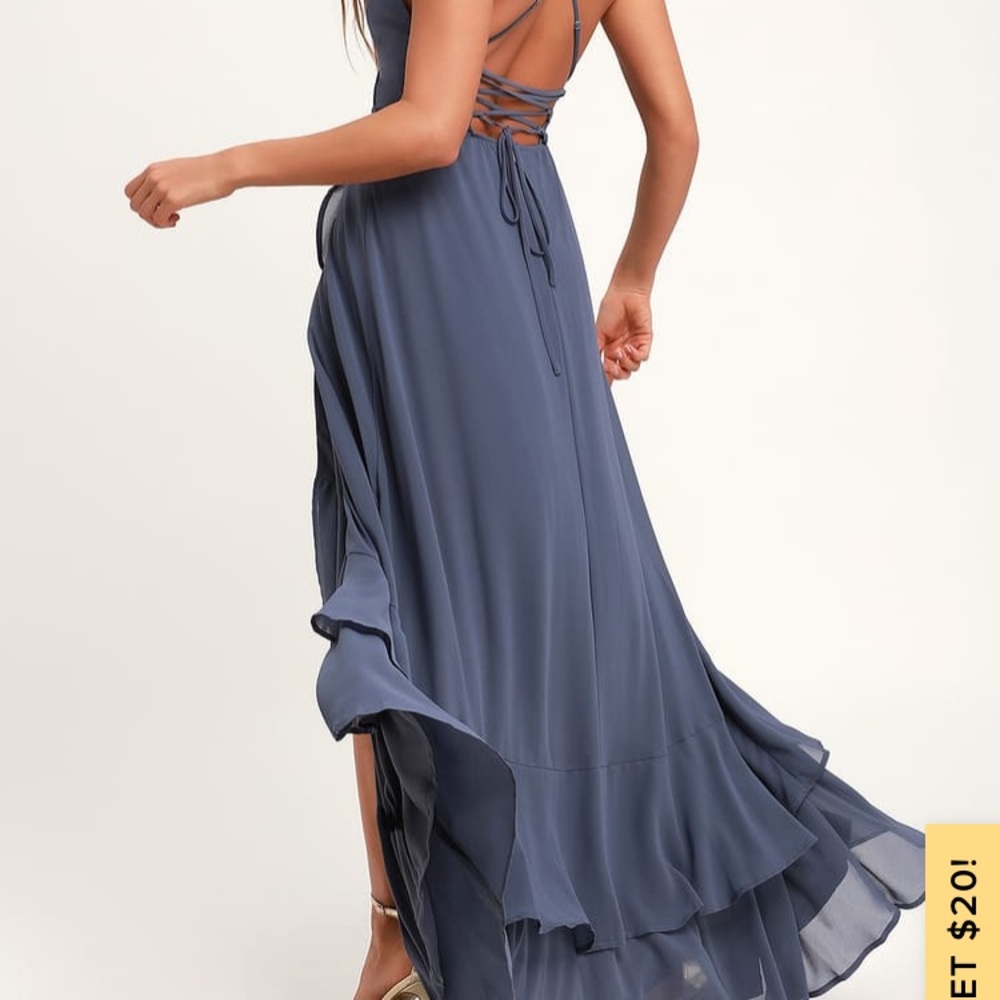 In Love Forever Lace-Up High-Low Maxi Dress | LuLu's